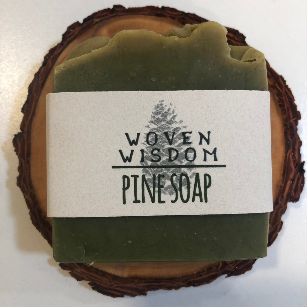 Pine Soap on Rustic Pine Dish